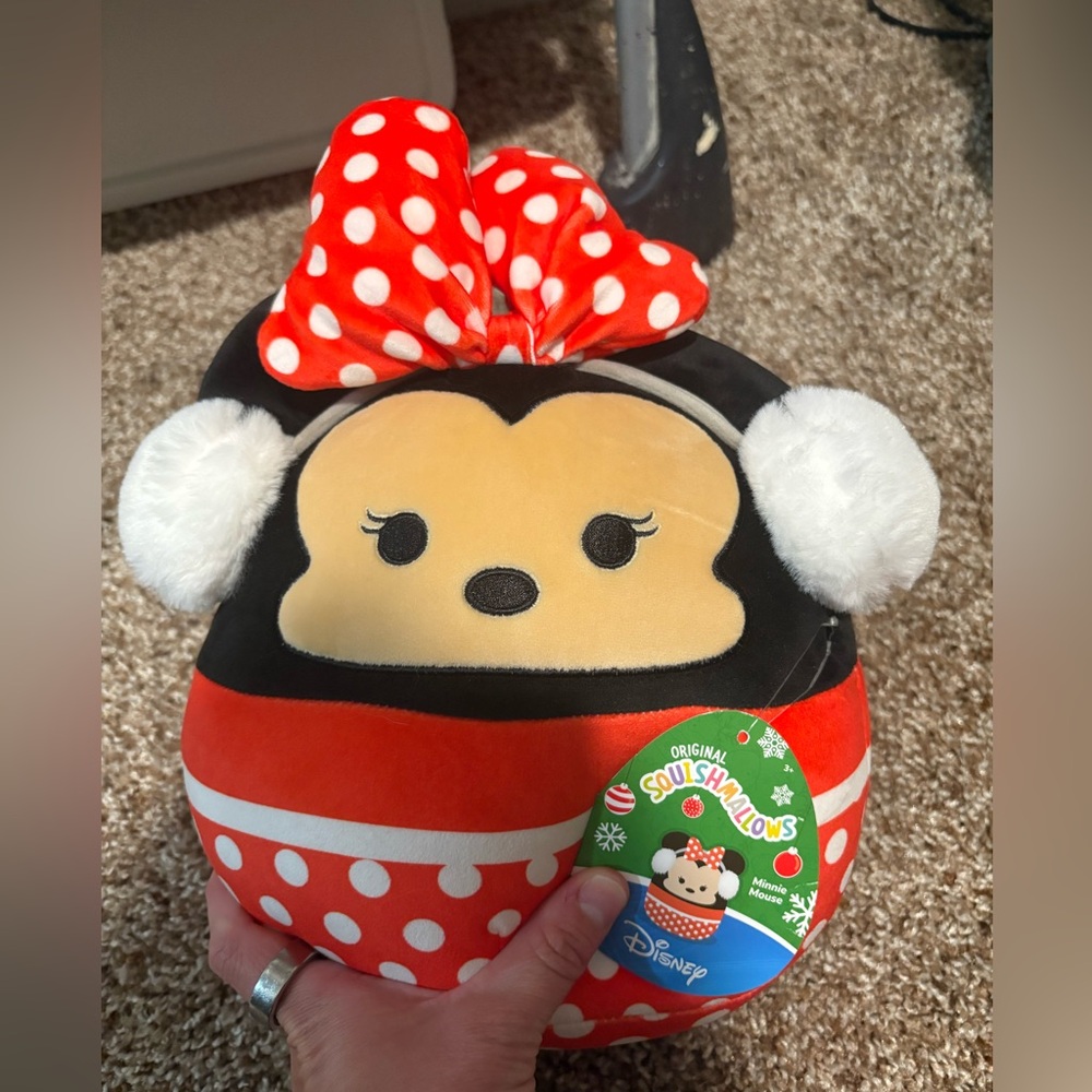 Disney Minnie Mouse Squishmallow - Red, Black, and White